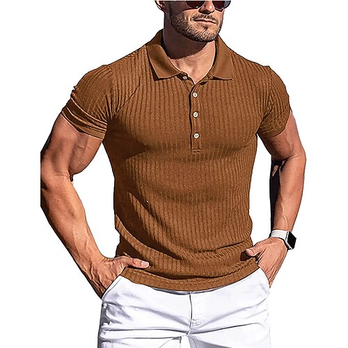 

Men's Running Shirt Turndown Solid Colored Sport Athleisure Tee Tshirt Shirt Short Sleeve Breathable Quick Dry Moisture Wicking Soft Gym Workout Running Active Training Jogging Exercise Athletic