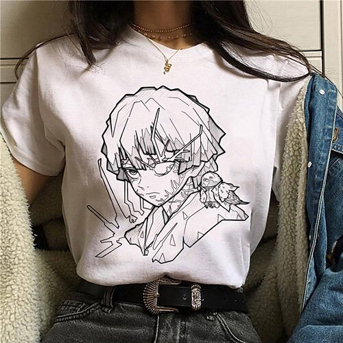 

Inspired by Demon Slayer: Kimetsu no Yaiba Agatsuma Zenitsu T-shirt Cartoon 100% Polyester Anime Harajuku Graphic Kawaii T-shirt For Men's / Women's / Couple's