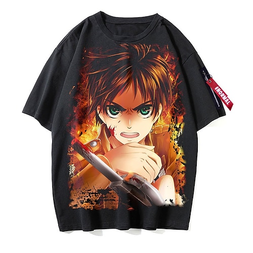 

Inspired by Attack on Titan Eren Jaeger Mikasa Ackerman Levi·Ackerman Cosplay Costume T-shirt Polyester / Cotton Blend Pattern Harajuku Graphic Kawaii T-shirt For Men's / Women's / Couple's