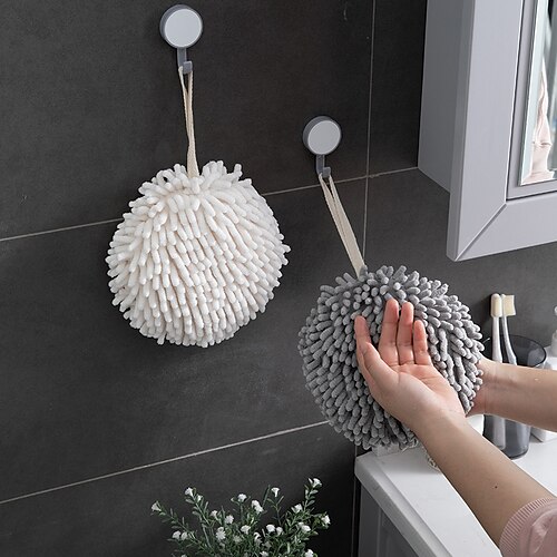

Chenille Towel Ball Hanging Kitchen Thickened Absorbent Bathroom 1717cm