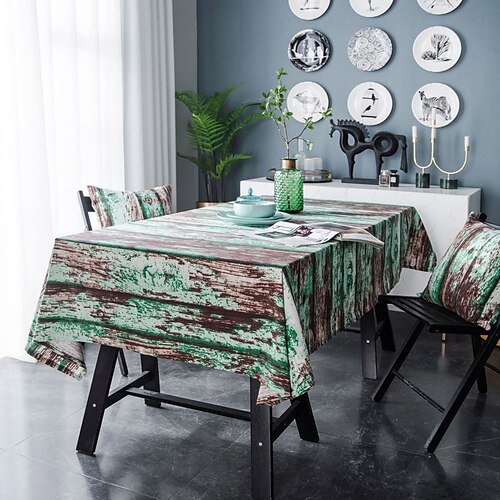 

Pastoral Tablecloth Cotton Linen Fabric Table Cloth - Washable Table Cover with Dust-Proof Wrinkle Resistant for Restaurant, Picnic, Indoor and Outdoor Dining, Floral