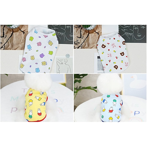 

Dog Cat Vest Animal Cute Sweet Dailywear Casual / Daily Dog Clothes Puppy Clothes Dog Outfits Soft White / Red 1 2 Costume for Girl and Boy Dog Cotton S M L XL 2XL
