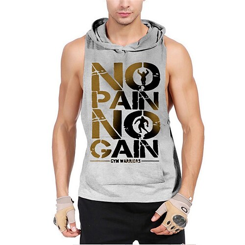 

Men's Hoodie Graphic Letter Print Sports Outdoor Sports Weekend 3D Print Casual Designer Hoodies Sweatshirts Gray