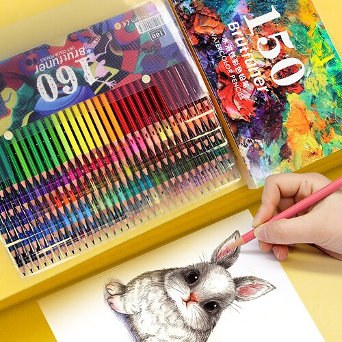 

Colored Pencils 2B Oil Colors Water Colors Rainbow Wood Pencils 160 Count/150 Count for Adult Artists
