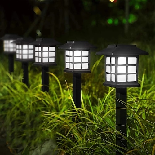 

4pcs Outdoor Pathway Lights Solar Garden Street LED Lawn Light Waterproof Walkway Holiday Decoration Landscape Lighting Courtyard Lamp