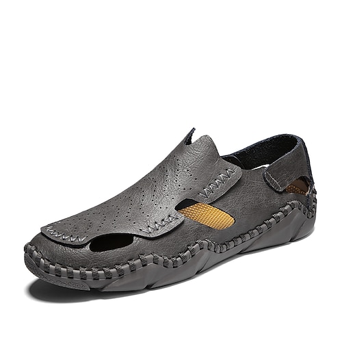 

Men's Loafers Slip-Ons Daily Faux Leather Gray Khaki Summer