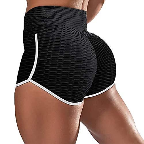 

pantaloncini da corsa per donna, donne sportive bottino corto sexy lingerie palestra sala da corsa allenamento yoga spandex costume corto caldo nero