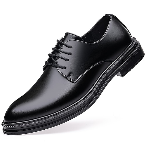 

Men's Oxfords Business Casual Classic Daily Office & Career Patent Leather Black Winter Fall