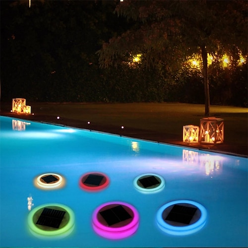 

2pcs 1pcs Solar Powered Floating Pond Light Waterproof LED Color Changing Swimming Pool Garden Decor Night Lights Outdoor Water Drift Lamp