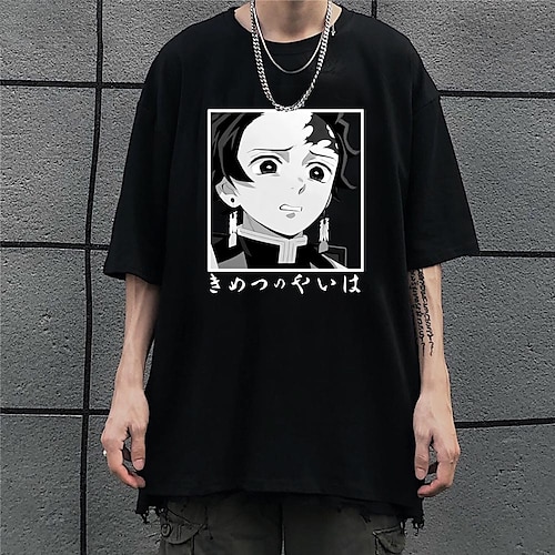 

Inspired by Demon Slayer: Kimetsu no Yaiba Kamado Tanjiro T-shirt Cartoon Manga Anime Harajuku Graphic Street Style T-shirt For Men's Women's Unisex Adults' Hot Stamping 100% Polyester Casual Daily