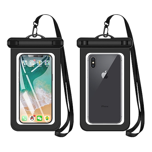 

Universal Waterproof Phone Pouch IPX8 Waterproof 30m /98ft for iPhone 13 Pro mini 12 11 XR Max Samsung Galaxy S22 S21 S20 FE Shockproof Dustproof with Adjustable Neck Strap Transparent Up to 6.5 inch TPU