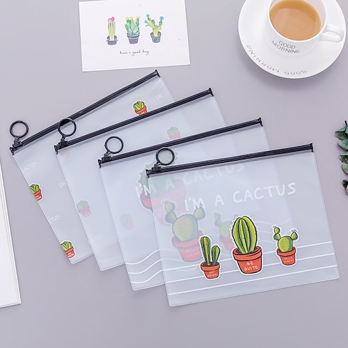 

PencilCasePenPouchMarkerBag Waterproof Cute Transparent PVC for School Student Kids