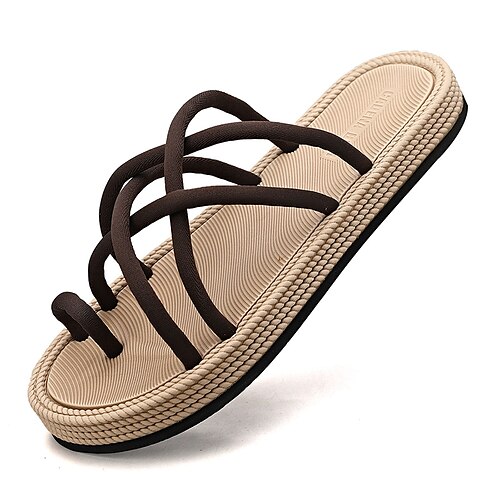 

Hombre Zapatillas y flip-flops Casual Estilo playero Diario Nailon Gris oscuro Negro Beige Verano