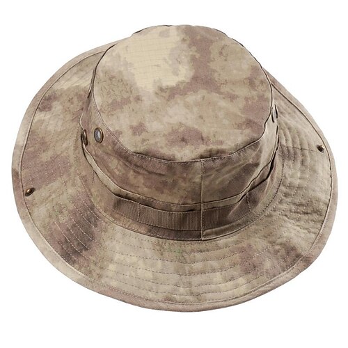 

Men's Women's Sun Hat Fishing Hat Hiking Hat Boonie hat Wide Brim Summer Outdoor UV Sun Protection Sunscreen UV Protection Breathable Hat Camouflage Cotton Green Ruins Ash Ruins for Fishing Climbing