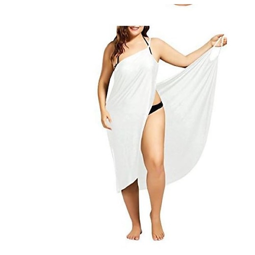 kvinders v -hals strandkjole rem rygløs badedragt ensfarvet kvindelig kort omslag dækker от Lightinthebox WW