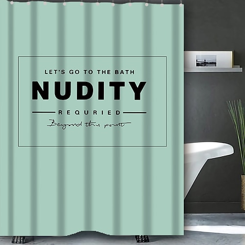

Nordic simple style Bathroom Curtains Water Proof Shower Curtains Casual Polyester New Design With Letter