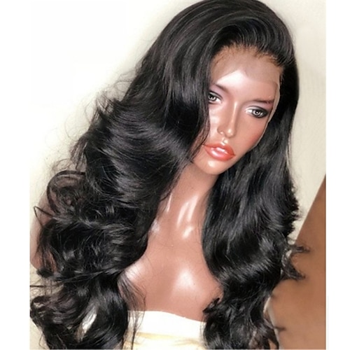 

Virgin Human Hair Unprocessed Human Hair Lace Front Wig 13x4/13x6 Lace Front Layered Haircut Brazilian Hair Body Wave Black Wig 150%/180% Density with Baby Hair Natural Hairline For Black Women Unprocessed Women's Long