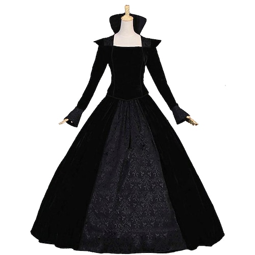 

Rococo Victorian Ball Gown Vintage Dress Party Costume Masquerade Prom Dress Women's Costume Vintage Cosplay Party Halloween Carnival Long Sleeve Dress Masquerade