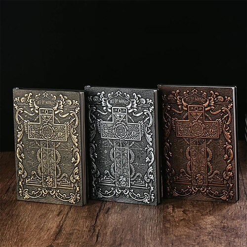 

Leather Notebook Notebook Lined A5 5.8×8.3 Inch Retro PU Hardcover Embossed 200 Pages Notebook for School Office Business