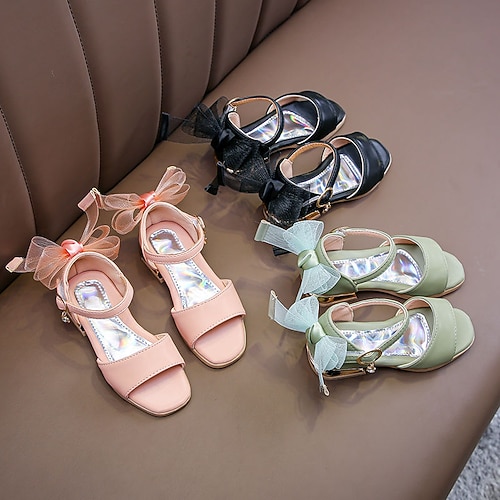 

Girls' Sandals Flats Children's Day Princess Shoes PU Walking Non Slip Cute Princess Shoes Big Kids(7years ) Little Kids(4-7ys) School Festival Walking Shoes Butterfly Light Pink Green Black Fall