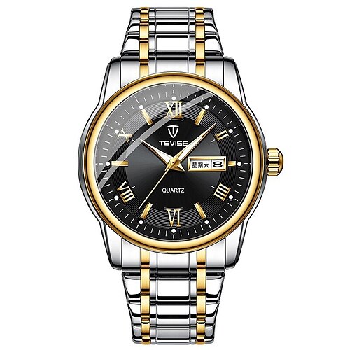

Tevise Quartz Watch for Men Analog Quartz Luminous Luxury Waterproof Calendar Noctilucent Stainless Steel Stainless Steel Fashion