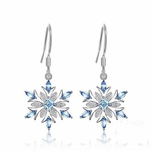 

1 Pair Drop Earrings For Women's Synthetic Sapphire Copper Geometrical Petal