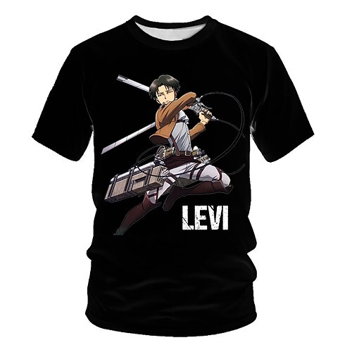 

Inspired by Attack on Titan Mikasa Ackerman Eren Yeager Levi·Ackerman Cosplay Costume T-shirt 100% Polyester Pattern Harajuku Graphic Kawaii T-shirt For Men's / Women's / Couple's