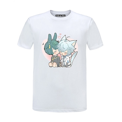 

Inspired by Genshin Impact Chongyun T-shirt Cartoon 100% Polyester Anime Harajuku Graphic Kawaii T-shirt For Men's / Women's / Couple's