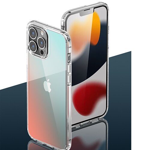 

Phone Case For Apple Classic Series iPhone 13 12 11 Pro Max Mini Shockproof Dustproof Four Corners Drop Resistance Solid Colored TPU Acrylic