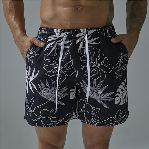 

Men's Swim Trunks Swim Shorts Quick Dry Lightweight Board Shorts Bathing Suit with Pockets Mesh Lining Drawstring Swimming Surfing Beach Water Sports Printed Summer