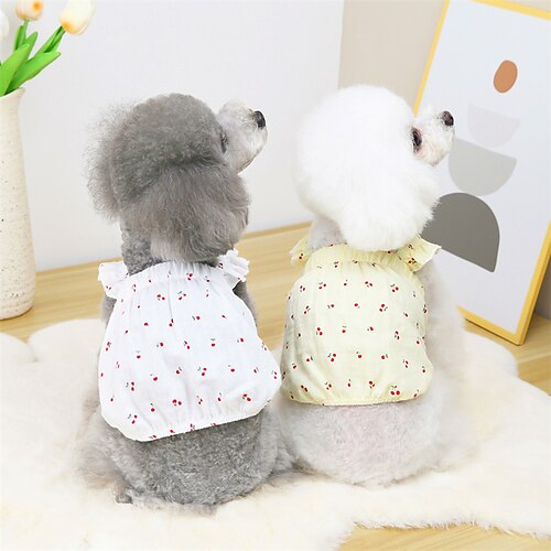 

Dog Cat Skirt Fruit Adorable Sweet Dailywear Casual / Daily Dog Clothes Puppy Clothes Dog Outfits Soft Blue White Yellow Costume for Girl and Boy Dog Polyester Cotton S M L XL XXL