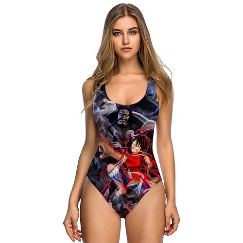 

Inspired by One Piece Monkey D. Luffy Portgas D. Ace Anime Cosplay Costumes Japanese Swimwear Zentai For Women's