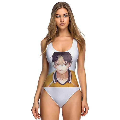 

Inspired by Haikyuu Hinata Shoyo Kageyama Tobio Anime Cosplay Costumes Japanese Swimwear Zentai For Women's