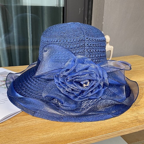 

Vintage Style Elegant Acrylic / Cotton / Straw Kentucky Derby Hat / Hats with Appliques / Split Joint / Pure Color 1 PC Casual / Holiday Headpiece