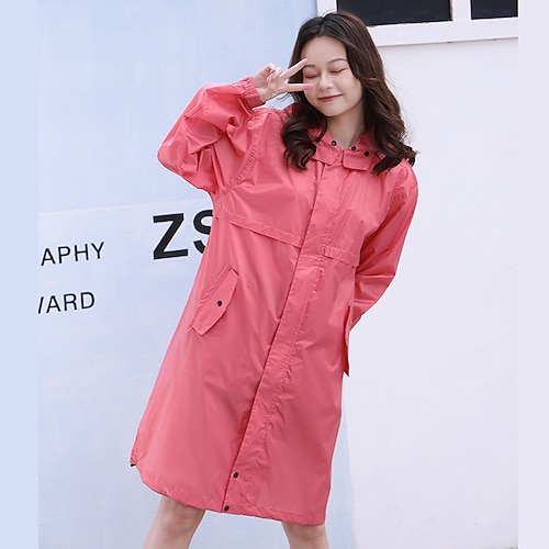 

Nylon Raincoat Men's Trendy Adult Plus Size Long Waterproof Windbreaker Men's Fashion Hiking One-piece Raincoat Women