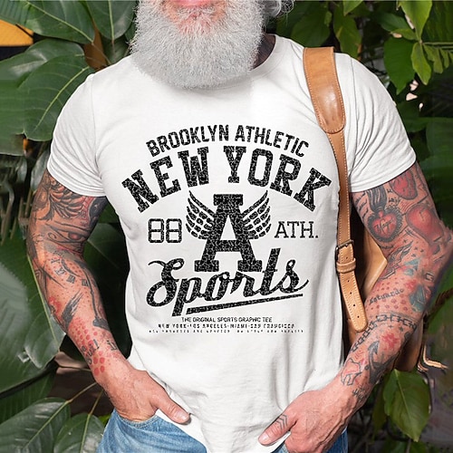 

Men's Unisex T shirt Hot Stamping Graphic Prints Letter Crew Neck Street Daily Print Short Sleeve Tops Casual Designer Big and Tall Sports White Dark Gray Red