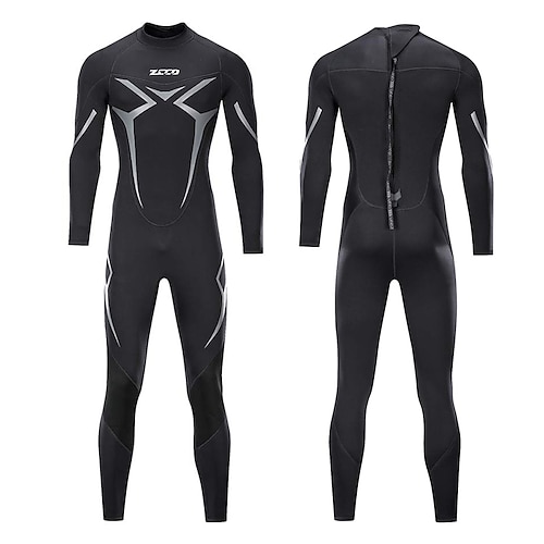 

ZCCO Men's Full Wetsuit 3mm SCR Neoprene Diving Suit Thermal Warm UPF50 Breathable High Elasticity Long Sleeve Full Body Back Zip - Swimming Diving Surfing Scuba Solid Color Spring Summer Winter
