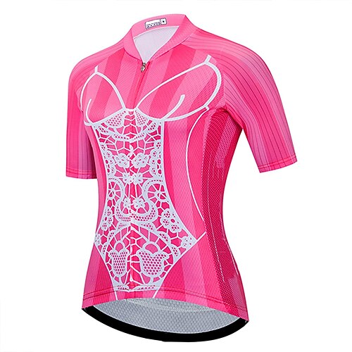 

21Grams Women's Short Sleeve Cycling Jersey Summer Spandex Red Bike Top Mountain Bike MTB Road Bike Cycling Quick Dry Moisture Wicking Sports Clothing Apparel / Athleisure