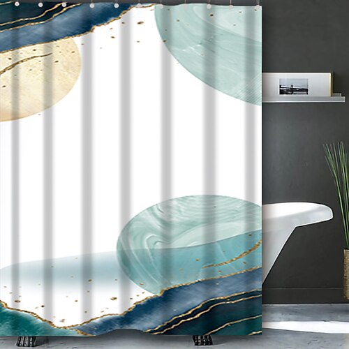

Beautiful View From The Window Pattern Printing Bathroom Shower Curtain Leisure Toilet Four-Piece Design