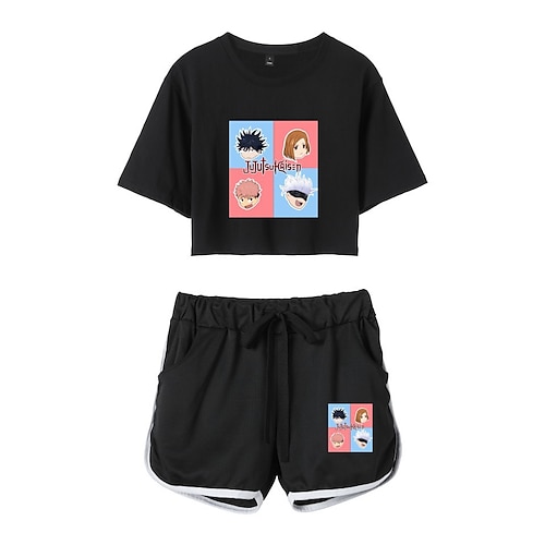 

Inspired by Jujutsu Kaisen Gojo Satoru Outfits Crop Top 100% Polyester Anime Harajuku Graphic Shorts For Women's