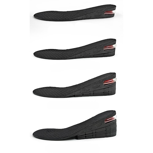 

3 capas unisex altura plantillas de zapatos de alto aumento elevadores kit de elevación de almohadillas de zapatos inserciones de talón con colchón de aire para hombres mujeres