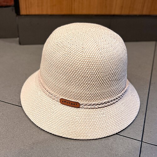 

Chapéus Poliéster / Poliamida Chapéu mole Casual Feriado Copa Melbourne Moda Simples Com Vime Capacete Chapéu