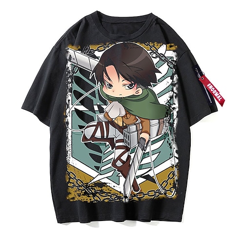 

Inspired by Attack on Titan Eren Jaeger Mikasa Ackerman Levi·Ackerman Cosplay Costume T-shirt Polyester / Cotton Blend Pattern Harajuku Graphic Kawaii T-shirt For Men's / Women's / Couple's