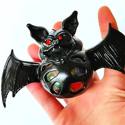 

3 pcs Fidget Toy Stress Ball Novel Simulation Animal Antistress Creative Bat Color Beads Squeeze Stress Relief Fidjet Toy