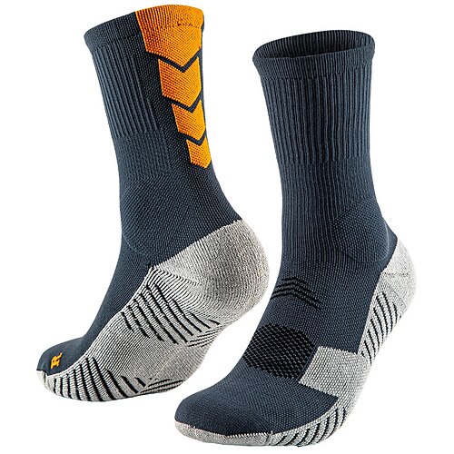 

Running Socks 2 Pairs Socks Breathable Sweat wicking Comfortable Non-slipping Gym Workout Basketball Running Active Training Jogging Sports Summer Stripes Color Block Cotton Dark Grey Black / Red