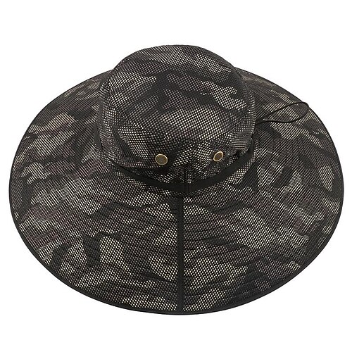 

Men's Women's Sun Hat Fishing Hat Hiking Hat Boonie hat Wide Brim Summer Outdoor UV Sun Protection Sunscreen UV Protection Breathable Hat Navy blue camouflage Black and white camouflage Khaki