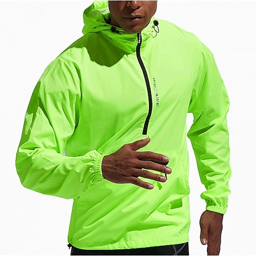  Wosawe, chaqueta de ciclismo para hombre, rompevientos, chaqueta de lluvia impermeable, chaquetas reflectantes para correr, chubasquero plegable con capucha para bicicleta, ligero, transpirable,