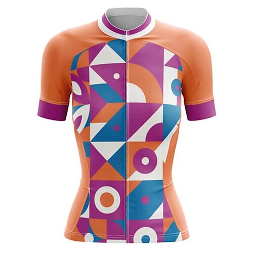 

21Grams Women's Short Sleeve Cycling Jersey Summer Spandex Orange Bike Top Mountain Bike MTB Road Bike Cycling Quick Dry Moisture Wicking Sports Clothing Apparel / Athleisure