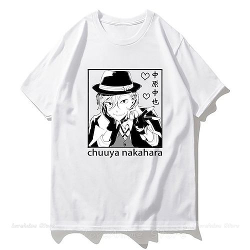 

Inspired by Bungo Stray Dogs Osamu Dazai T-shirt Cartoon Manga Anime Harajuku Graphic Street Style T-shirt For Men's Women's Unisex Adults' Hot Stamping 100% Polyester Casual Daily
