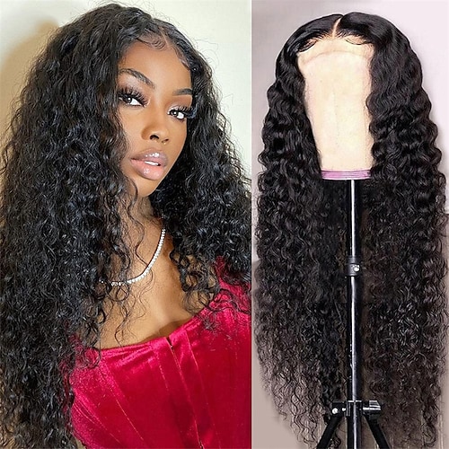 

Deep Wave Lace Front Human Hair Wigs For Women 13x4 Lace Frontal Wigs 150%/180% Density Brazilian Pre Plucked with Baby Hair Natural Hairline Wigs Lace Closure Wig Remy 4x4 Lace Wig
